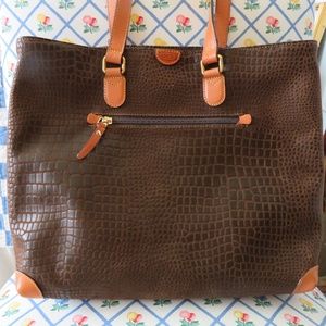 ❦ BRIC'S Crocodile Embossed Vegan Leather Bag ❦